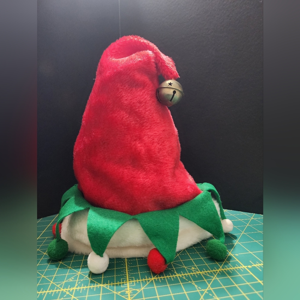 Festive Red and Green Elf/Jester Hat with Bell